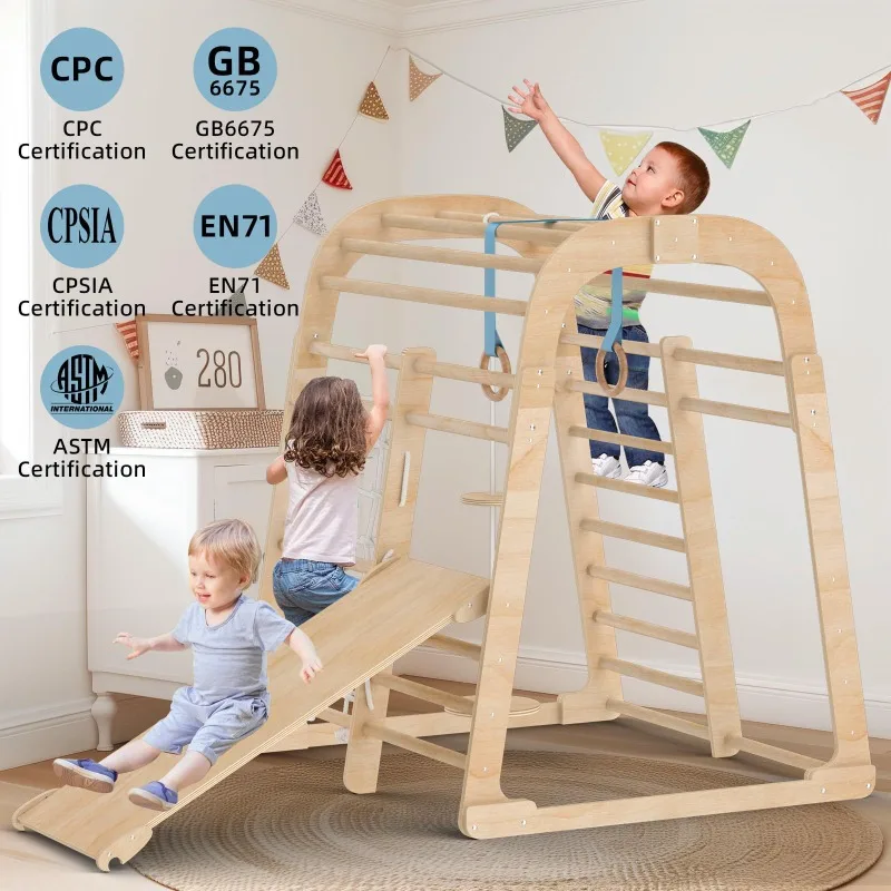 Scivolo per bambini in legno m - Kids Outdoor Climbing Frame recensione e prezzo