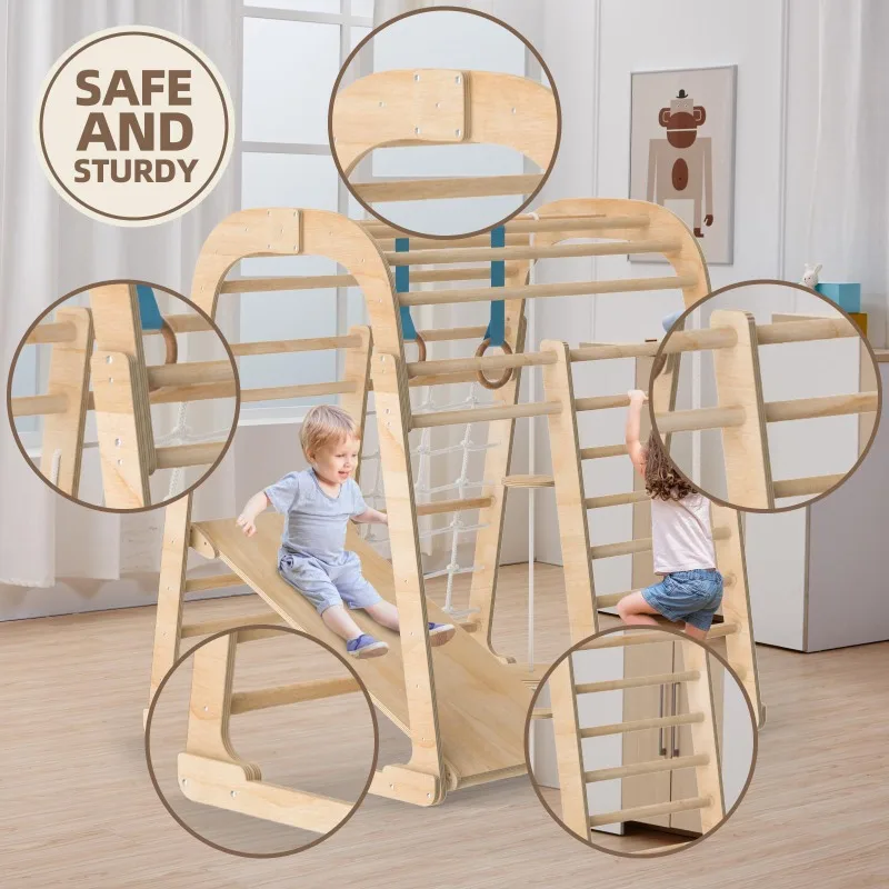 Scivolo per bambini in legno m - Kids Outdoor Climbing Frame recensione e prezzo
